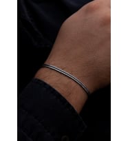 Vog  - 3.5mm TilkiKuyruğu Model Gümüş Bileklik