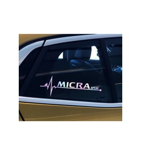 Micra Yan Cam Sticker Oto Kapı 20 Cm X 7 Cm Hologram c64