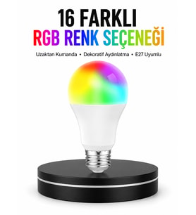 Renk Değiştiren RGB LED Ampul 16 Renk Uzaktan Kumandalı 2025 Model