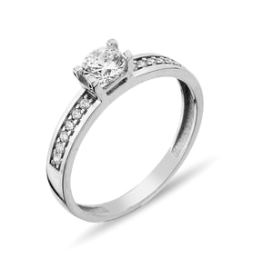0,50 ct Zirkon Taşlı 925 Ayar Gümüş Yüzük - A003101