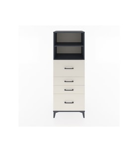 Hyperion Dolap 2 Raflı 4 Çekmeceli 60x44x163 Antrasit-Aytaşı