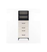Hyperion Dolap 2 Raflı 4 Çekmeceli 60x44x163 Antrasit-Aytaşı