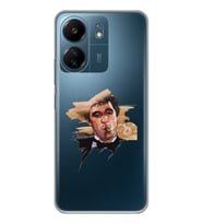 Xiaomi Redmi 13C Uyumlu Tony Montana Scarface Desenli Şeffaf Telefon Kılıfı