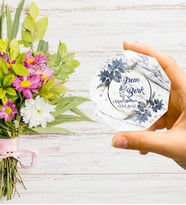 Düğün Hatırası Ahşap Magnet Nikah Şekeri - Nişan Şekeri - Söz Şekeri 7 cm
