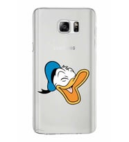 Samsung Galaxy Note 5 Kapak Donald Duck Tasarımlı Şeffaf Silikon Kılıf