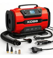 KOBB KB301 12Volt 220Volt 150 PSI Ayarlanabilir Dijital Basınç Göstergeli Lastik ve Yatak Şişirme Pompası