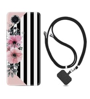 Huawei Nova Y70 Y90 Nova 9 SE  Kılıf Boyun Askılı Silikon Flowers 4 1390