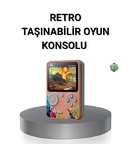 Taşınabilir Oyun Konsolu 500 Klasik Oyunlu, 3.0 İnç Renkli Ekran
