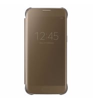 Galaxy S7 ile Uyumlu Clear View Cover Kılıf Altın EF-ZG930CFEGWW