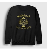Presmono Unisex Siyah Gold Ace Of Spades Motörhead Sweatshirt 68677tt