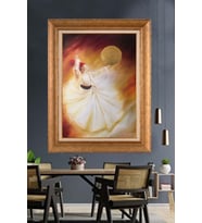Altın Paspartulu Çerçeveli Tablo V358 (Gold)