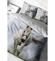 Lastikli Çarşaflı %100 Pamuk Saten Çift Kişilik Nevresim Takımı Rebel Horse