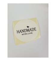 Handmade Yazılı Yuvarlak 50 Mm 100 Adet Yapışkanlı Etiket