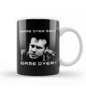 Game Over Man Game Over Quote Aliens Kupa Bardak Porselen
