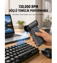 130000 Rpm Çok Fonksiyonlu Şarjlı Hava Üfleme Ve Vakum Temizlik Cihazı