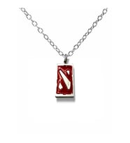 Dota Oyun Logolu Figürlü Unisex Kolye – 60 cm Zamak Kaplama Gamer Takı Aksesuarı (Gümüş)