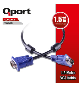 QPORT Q-VGA1.5 15 PİN VGA KABLO 1.5 MT