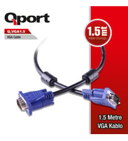 QPORT Q-VGA1.5 15 PİN VGA KABLO 1.5 MT