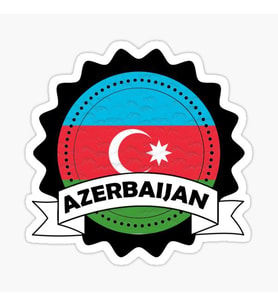 Azerbaycan Azerbaijan 17 Cm Araba Sticker Etiket MD1