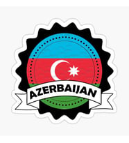 Azerbaycan Azerbaijan 17 Cm Araba Sticker Etiket MD1