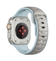 Apple Watch Ultra 49mm Uyumlu Zore KRD-135 Silikon Kordon Strap Kayış (Mavi-Gri)