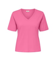 JDY JDYREX Kadın V Yaka Bluz Kısa Kollu Günlük (Pembe)