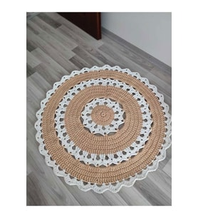 %100 El Örgüsü Balkon/kapı Önü Yanma Paspas (STD)