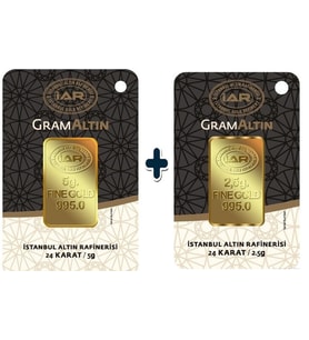 7.5 gr 24 Ayar İAR Külçe Altın (Çok Renkli)