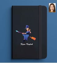 Kişiye Özel Kadın Model 13x21 Siyah Defter-29