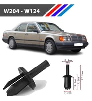 OTOZET Mercedes W204 - W124 Davlumbaz Klipsi 100 Adetli Paket