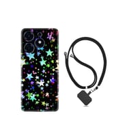 Spark 10 Pro Kılıf Silikon Boyun Askılı İpli Desenli Silikon Yıldızlar 1601