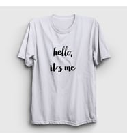 Presmono Unisex Beyaz Hello It's Me Müzik Adele T-Shirt 475303tt (Beyaz)