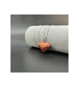 Jasper Kalp Model Doğal Unisex Taş Kolye