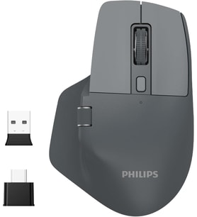 Philips Spk7858 Bluetooth Kablosuz Çift Modlu 4000Dpi 7 Tuşlu Optik Mouse Gri