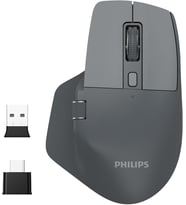 Philips Spk7858 Bluetooth Kablosuz Çift Modlu 4000Dpi 7 Tuşlu Optik Mouse Gri