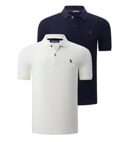 İKİLİ SET T8561 DEWBERRY ERKEK TSHIRT-LACİVERT-KEMİK (Karışık)