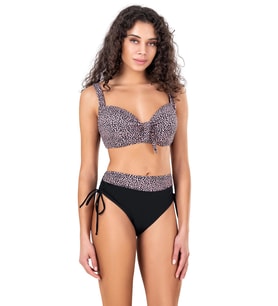 Endeep Kadın Büyük Beden Balenli Fiyonk Detaylı Bikini Takımı