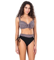 Endeep Kadın Büyük Beden Balenli Fiyonk Detaylı Bikini Takımı