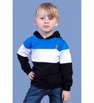 Toontoy Erkek Çocuk Kapüşonlu Garni Detaylı Sweatshirt (Siyah)