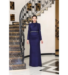 Dilara Abiye Lacivert FVM208