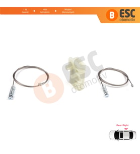 Renault Clio MK3 2005-2014 5-Kapı 8200291153 İçin Elektrikli Arka Sağ Cam Kriko Tamir Seti