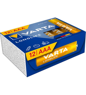 Longlife AAA Alkalin İnce Pil, LR03, 1,5 V, 12'li Paket