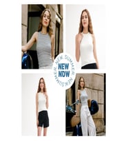 2 Adet Halter Yaka Fitilli Fitted Askılı Tişört (Siyah - Beyaz)