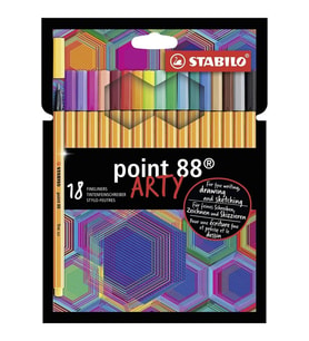 Stabilo Point 88 Arty İnce Keçe Uçlu Kalem Seti 18 Li (Karışık)