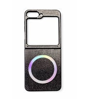 Samsung Z Flip 6 Kılıf Diamont MagSafe Hologramlı Telefon Kılıfı