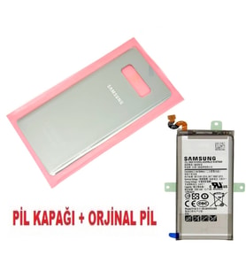 Tkgz Samsung Galaxy NOTE 8 Arka Pil Batarya Kapağı + PİL (CAM) GRİ