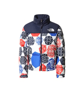 The North Face W Printed 1996 Retro Nuptse Jacket Kadın Outdoor Montu NF0A5IXK3H11 Çok Renkli