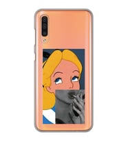 Samsung Galaxy A70 Uyumlu Alice Tasarımlı Şeffaf Telefon Kılıfı