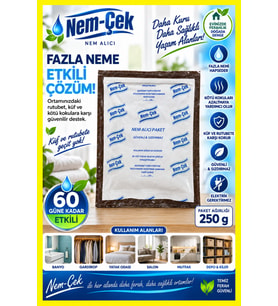Nemçek Nem Alıcı Rutubet Giderici Küf Önleyici Koku Giderici Korozyon Önleyici 250 Gr 1 Paket