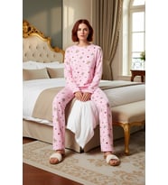 Kışlık Polar Ayıcık Desenli Kadın Pijama Takımı Fonksiyonel Dayanıklı Kaliteli Konforlu Şık